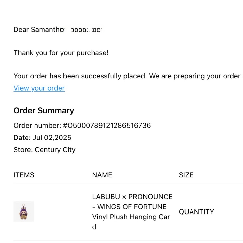 LABUBU × PRONOUNCE - WINGS OF FORTUNE Vinyl Plush Hanging Card - Picture 10 of 11